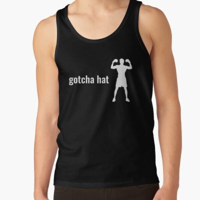 Gotcha Hat - Jake Paul Phrase In White Text With Boxer Silhouette Tank Top Official Jake Paul Merch