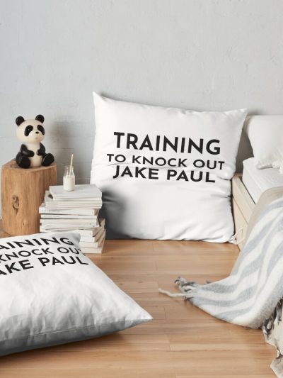 Training To Knock Out Jake Paul Throw Pillow Official Jake Paul Merch