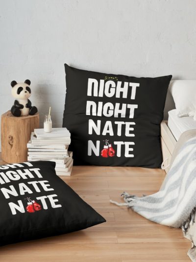 Jake Paul Vs Nate Robinson (Night Night Nate Nate) Throw Pillow Official Jake Paul Merch