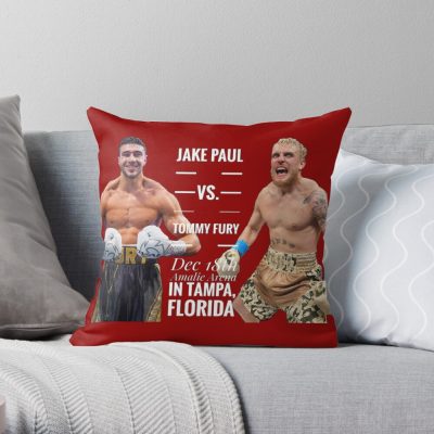 Jake Paul Vs Tommy Fury Throw Pillow Official Jake Paul Merch
