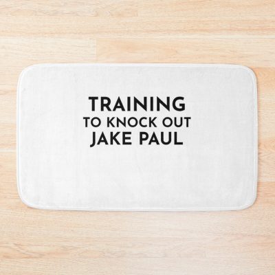 Training To Knock Out Jake Paul Bath Mat Official Jake Paul Merch